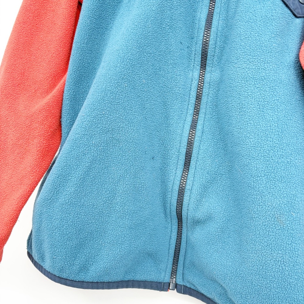 Patagonia Kids Red Blue Micro D Snap-T Gorpcore Hooded Fleece Jacket Size S 7/8 - Picture 3 of 7